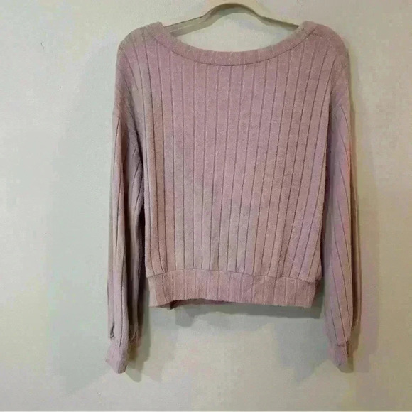 Lulus Knit Open Back Pullover Crewneck Periwinkle Sweater Women’s Size Medium - Picture 2 of 4